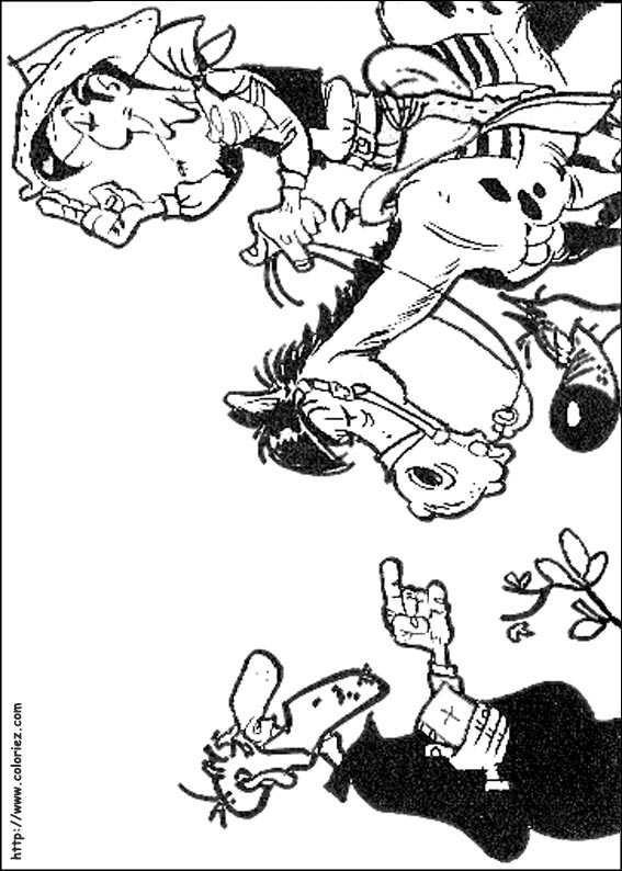 Lucky Luke coloring picture